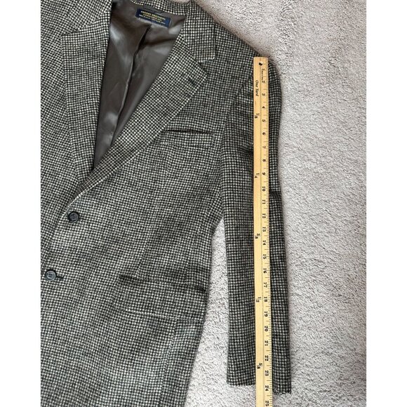 Brooks Brothers Mens Camel Hair Tweed Blazer Sport Coat Size 44 /XL? Houndstooth - Picture 11 of 16
